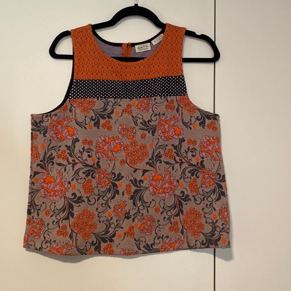 Anthropologie floral tank